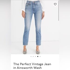 Madewell perfect vintage jeans in size 23 petite
